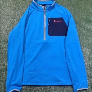 Cotopaxi Blue and Gray Quarter-Zip Pullover - Men’s size XL